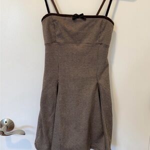 Brown Checkered Dress